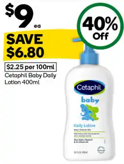 Woolworths Cetaphil baby Daily Lotion offer