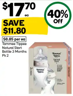 Woolworths Tommee Tippee Natural Start Bottle 3 Months offer