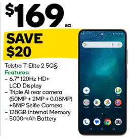 Woolworths Telstra T-Elite 2 5G$ offer