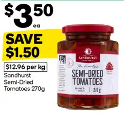 Woolworths Sandhurst Semi-Dried Tomatoes offer