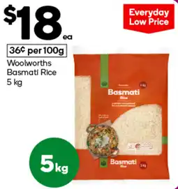 Woolworths Woolworths Basmati Rice offer