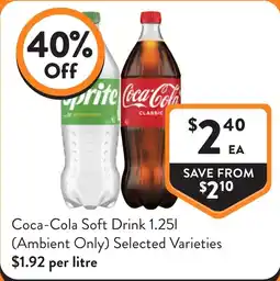 Foodworks Coca-Cola Soft Drink offer