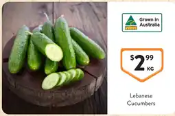 Foodworks Lebanese Cucumbers offer