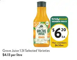 Foodworks Grove Juice Orange offer