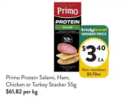 Foodworks Primo Protein Salami offer