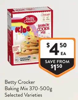 Foodworks Betty Crocker Baking Mix Selected Varieties offer
