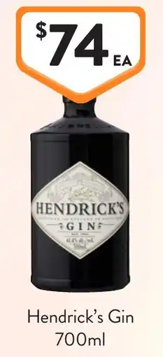 Foodworks Hendrick's Gin offer