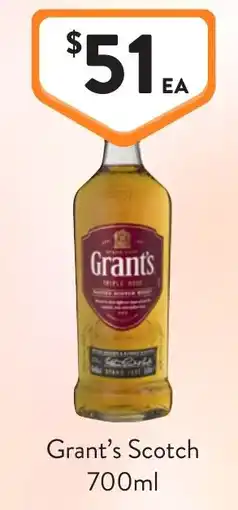 Foodworks Grant's Scotch offer