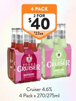 Foodworks Vodka Cruiser Raspberry offer
