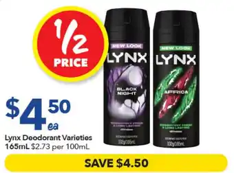 Lynx Deodorant Varieties