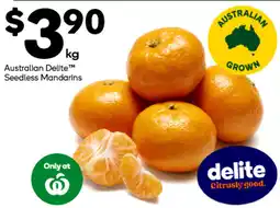 Woolworths Australian Delite Seedless Mandarins offer