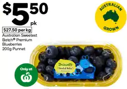 Woolworths Driscoll's Blueberries offer