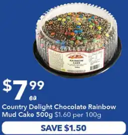Ritchies Country Delight Chocolate Rainbow Mud Cake offer