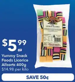 Ritchies Yummy Snack Foods Licorice Allsorts offer