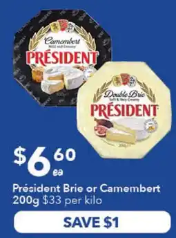 Ritchies President Brie or Camembert offer