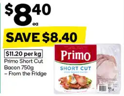 Woolworths Primo Short Cut Bacon offer