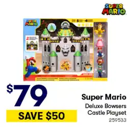 Woolworths Super Mario Deluxe Bowsers Castle Playset offer