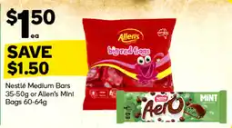 Woolworths Nestlé Medium Bars or Allen's Mini Bags offer