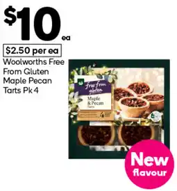 Woolworths Woolworths Free From Gluten Maple Pecan Tarts offer