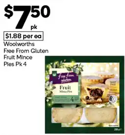Woolworths Woolworths Free From Gluten Fruit Mince Pies offer
