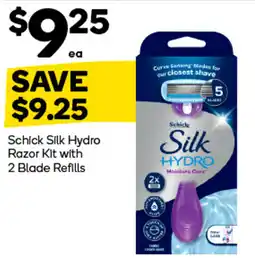 Woolworths Schick Silk Hydro Razor Kit with 2 Blade Refills offer