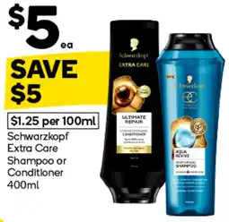 Woolworths Schwarzkopf Extra Care Shampoo or Conditioner offer