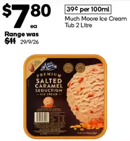 Woolworths Much Moore Ice Cream offer