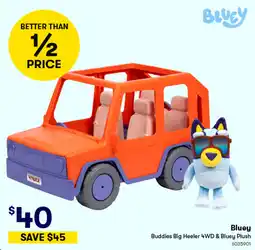 Woolworths Bluey Buddies Big Heeler 4WD & Bluey Plush offer