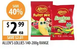 Supabarn Allen's Lollies offer