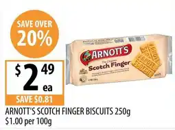 Supabarn Arnott's Scotch Finger Biscuits offer