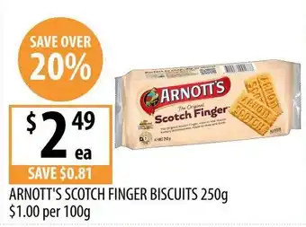 Arnott's Scotch Finger Biscuits