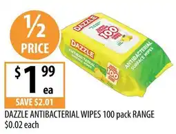 Supabarn Dazzle Antibacterial Wipes offer