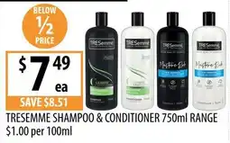 Supabarn TRESemmé Shampoo & Conditioner 750ml Range offer