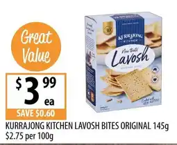 Supabarn Kurrajong Kitchen Lavosh Bites Original offer