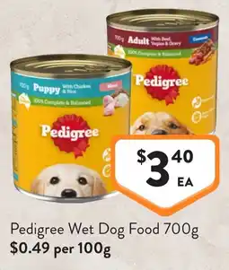 Foodworks Pedigree Wet Dog Food offer
