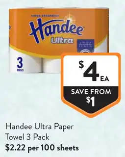 Foodworks Handee Ultra Paper Towel offer