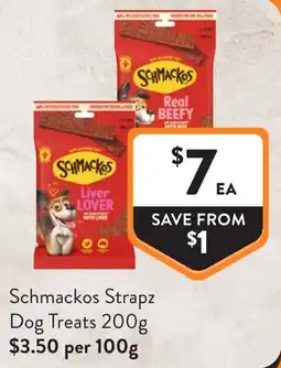 Foodworks Schmackos Strapz Dog Treats offer