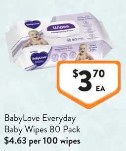 Foodworks BabyLove Everyday Baby Wipes offer