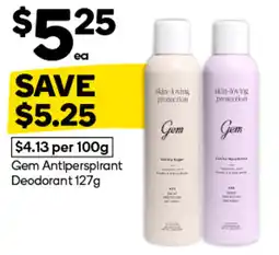 Woolworths Gem Antiperspirant Deodorant offer