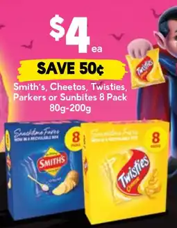 Drakes Smith's, Cheetos, Twisties, Parkers or Sunbites offer