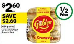 Woolworths Golden Crumpet Rounds offer