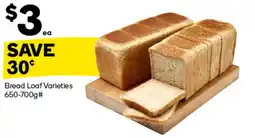 Woolworths Bread Loaf Varieties offer