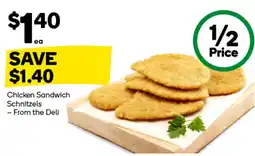 Woolworths Chicken Sandwich Schnitzels offer