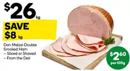 Woolworths Don Melosi Double Smoked Ham offer