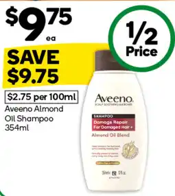 Woolworths Aveeno Almond Oil Shampoo offer