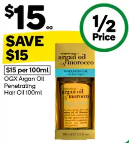 Woolworths OGX Argan Oil Penetrating Hair Oil offer