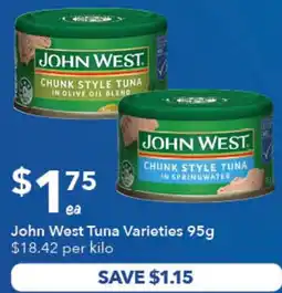 Ritchies John West Tuna Varieties offer