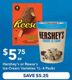 Ritchies Hershey's or Reese's Ice Cream Varieties offer