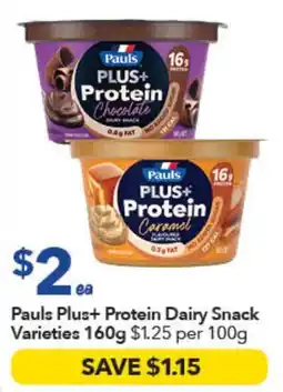 Ritchies Pauls Plus+ Protein Dairy Snack Varieties offer