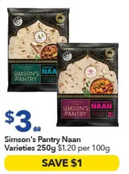 Ritchies Simson's Pantry Naan Varieties offer